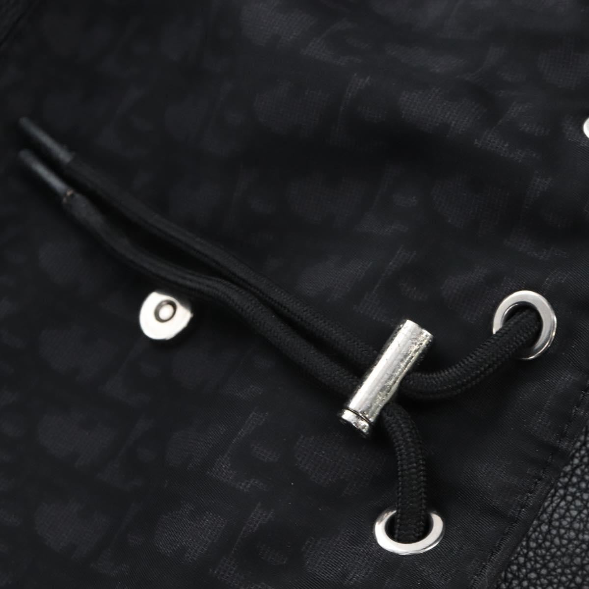 Christian Dior Motion Oblique Canvas with Leather, Black, Canvas, Backpack