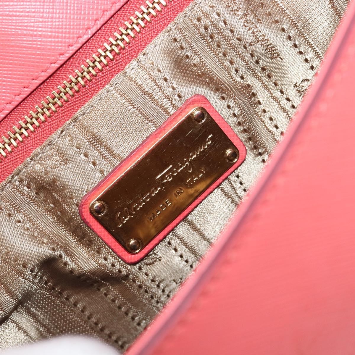 Salvatore Ferragamo Gancini Leather, Pink, Leather, Shoulder Bag