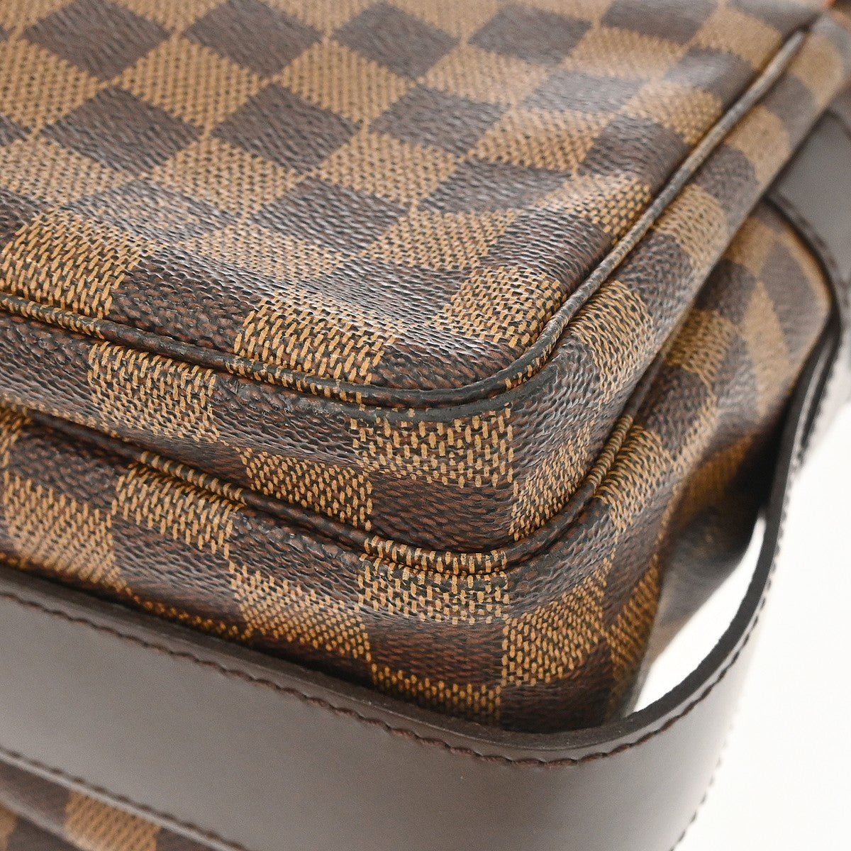 Louis Vuitton Naviglio Damier Ebene, Brown, Canvas, Shoulder Bag