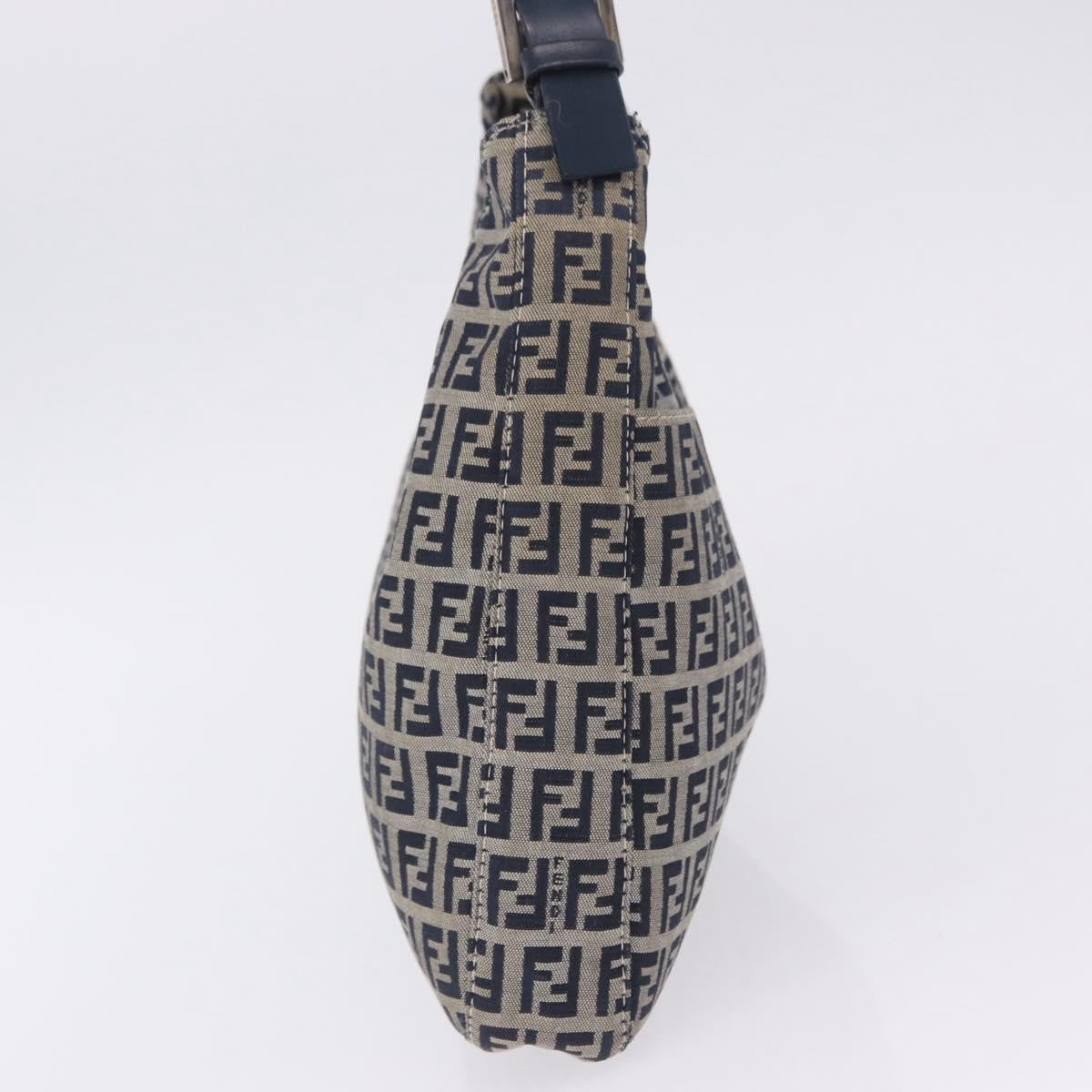 Fendi Buckle Strap Hobo Zucchino Canvas, Navy, Canvas, Shoulder Bag