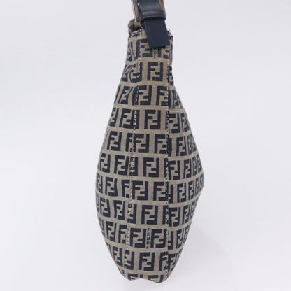 Fendi Buckle Strap Hobo Zucchino Canvas, Navy, Canvas, Shoulder Bag