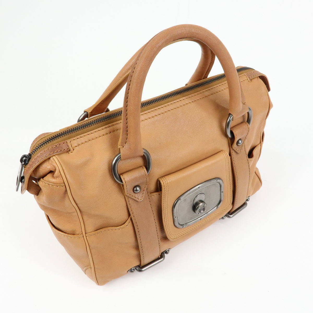 Celine Handbag Leather, Brown, Leather, Handbag