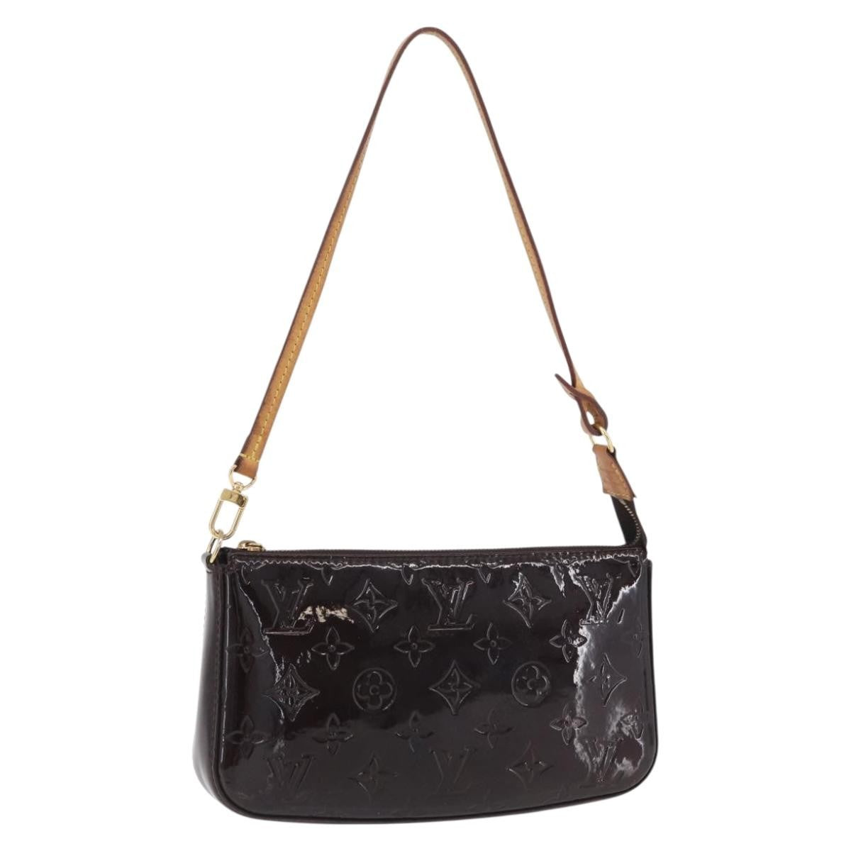 Louis Vuitton Lexington Pochette Monogram Vernis, Brown, Patent Leather, Clutch