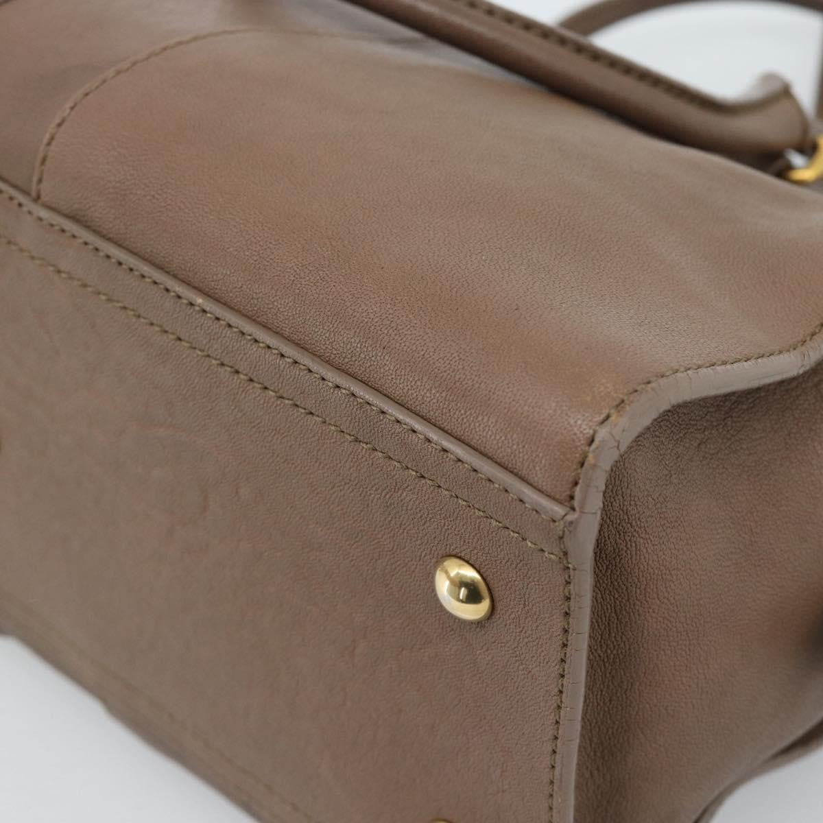 Saint Laurent Chyc Cabas Leather, Brown, Leather, Tote Bag