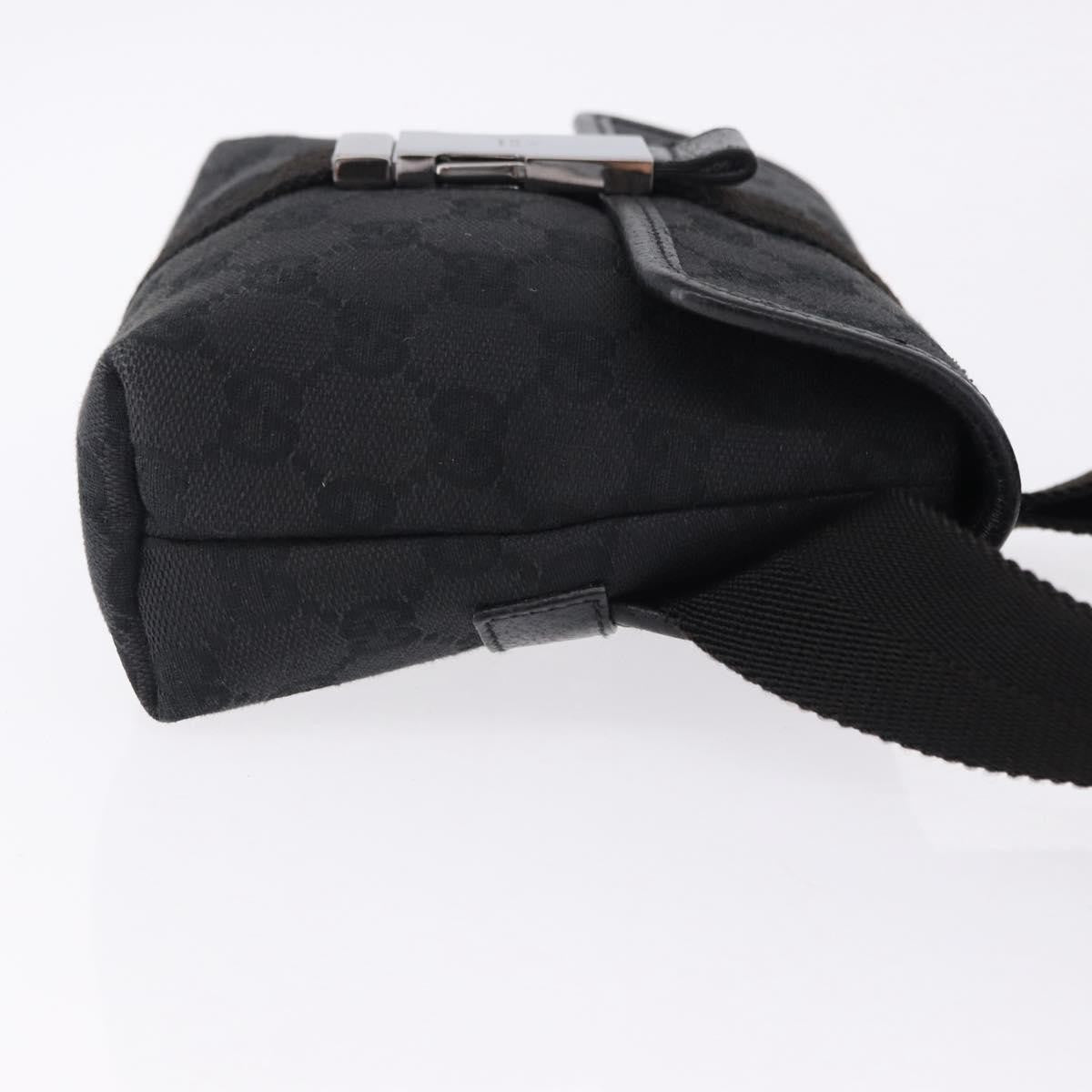 Gucci Buckle Waist GG Canvas and leather, Black, Canvas, Clutch