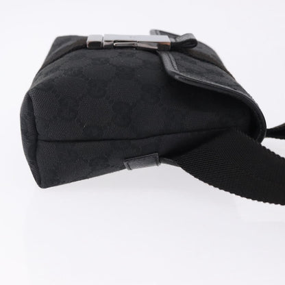 Gucci Buckle Waist GG Canvas and leather, Black, Canvas, Clutch