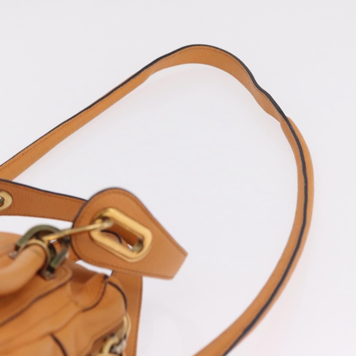 Chloe Paraty Top Handle Leather, Orange, Leather, Handbag