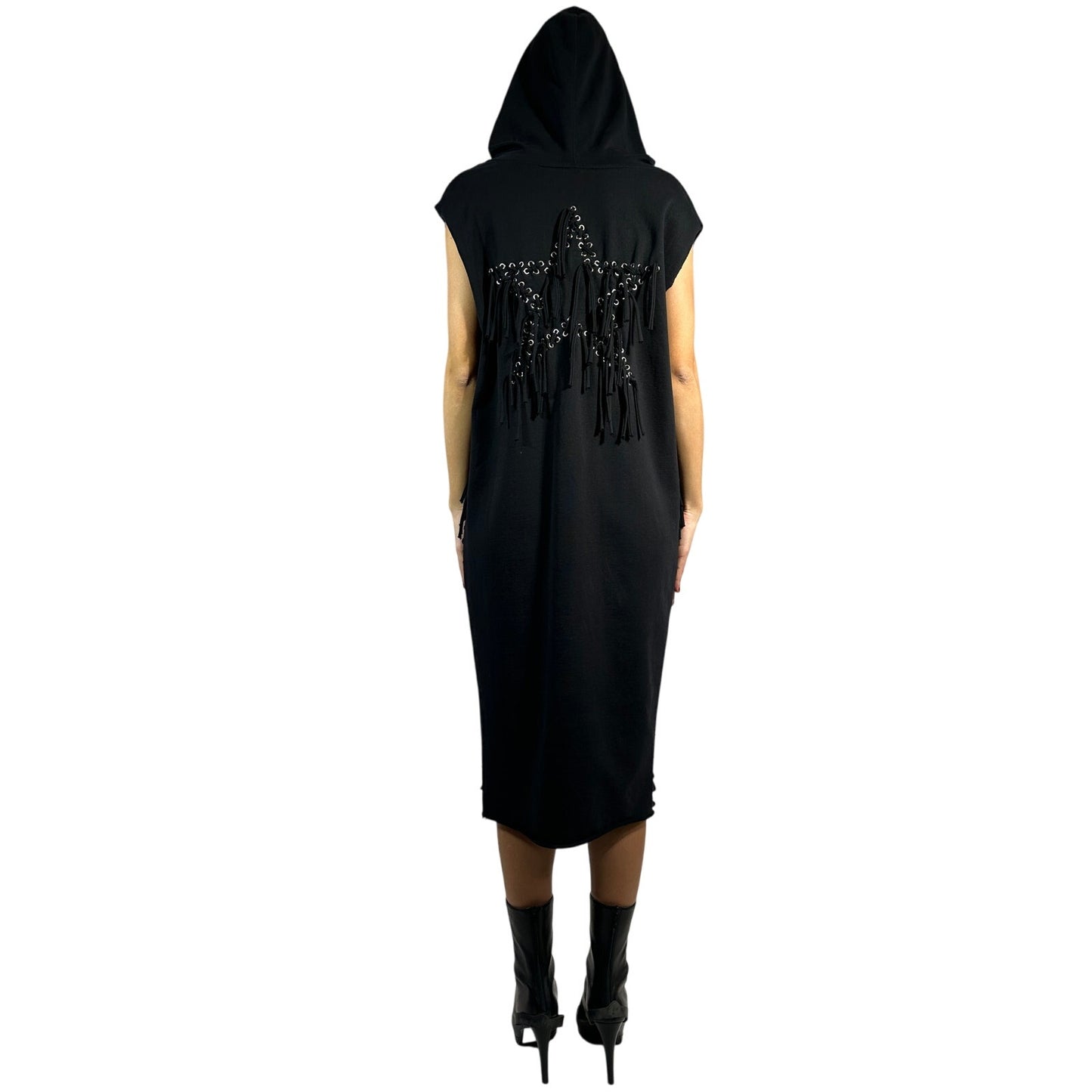 NEW DIESEL Fringe Star Hooded Dress