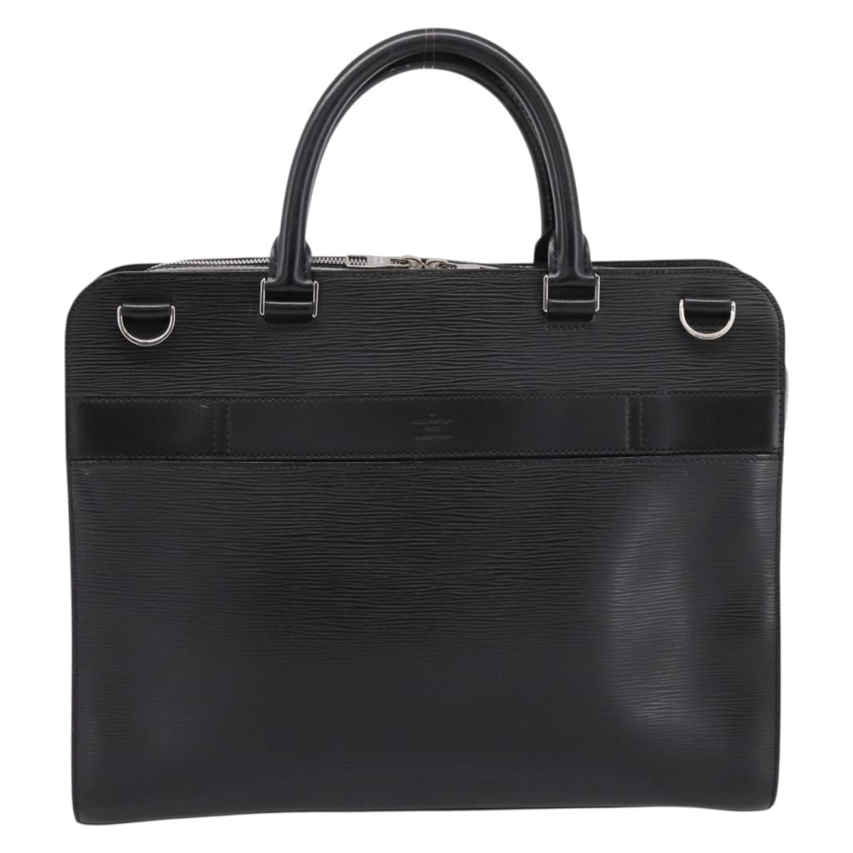 Louis Vuitton Bassano Epi Leather, Black, Leather, Briefcase