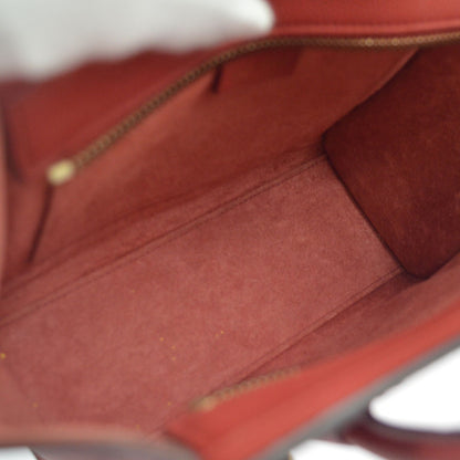 Celine Luggage Grainy Leather, Red, Leather, Handbag