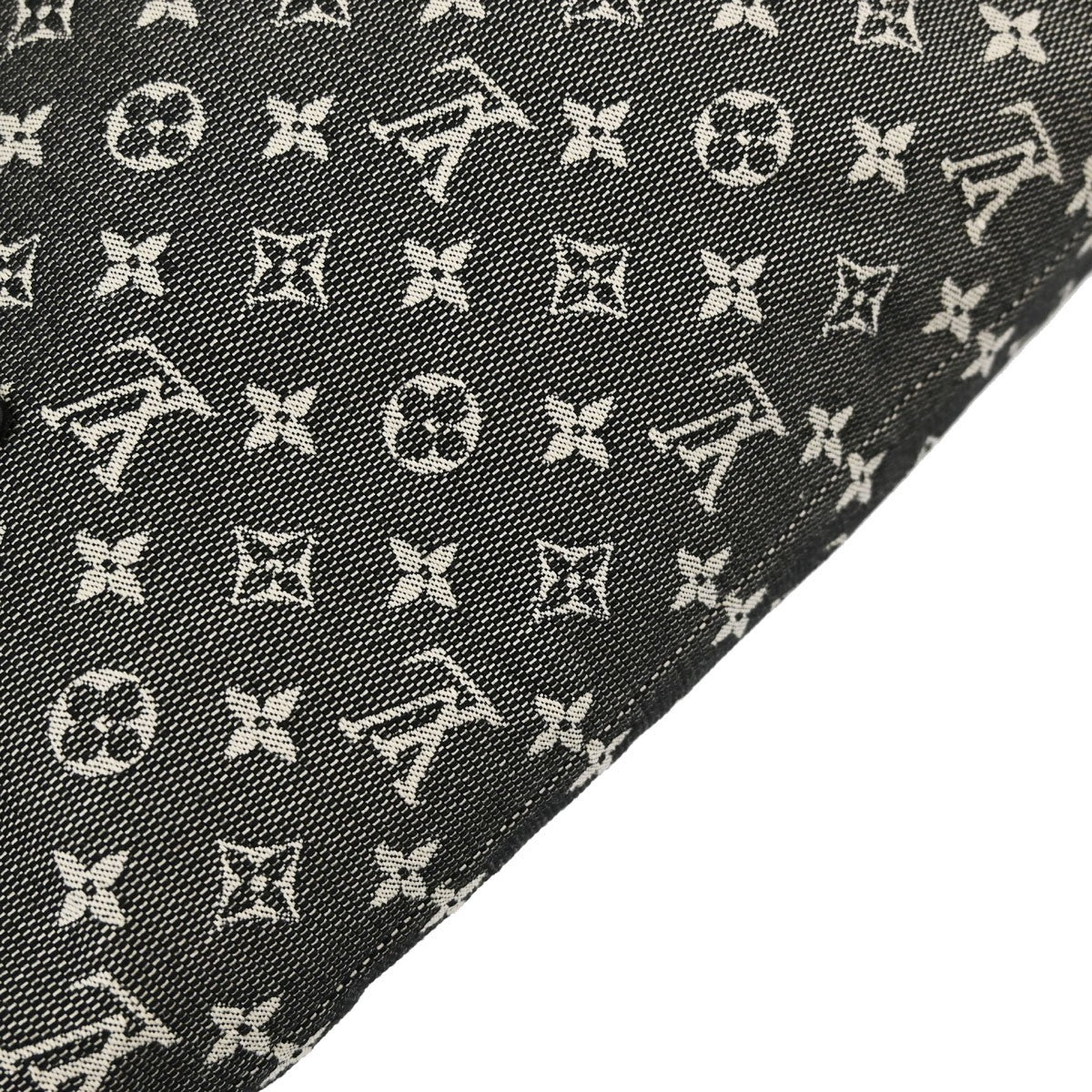 Louis Vuitton Lucille Mini Lin, Black, Canvas, Handbag