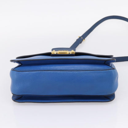 Miu Miu Madras Top Handle Leather, Navy, Leather, Handbag
