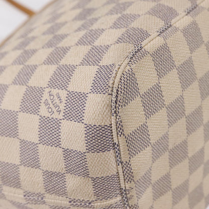 Louis Vuitton Neverfull Damier, White, Canvas, Tote Bag