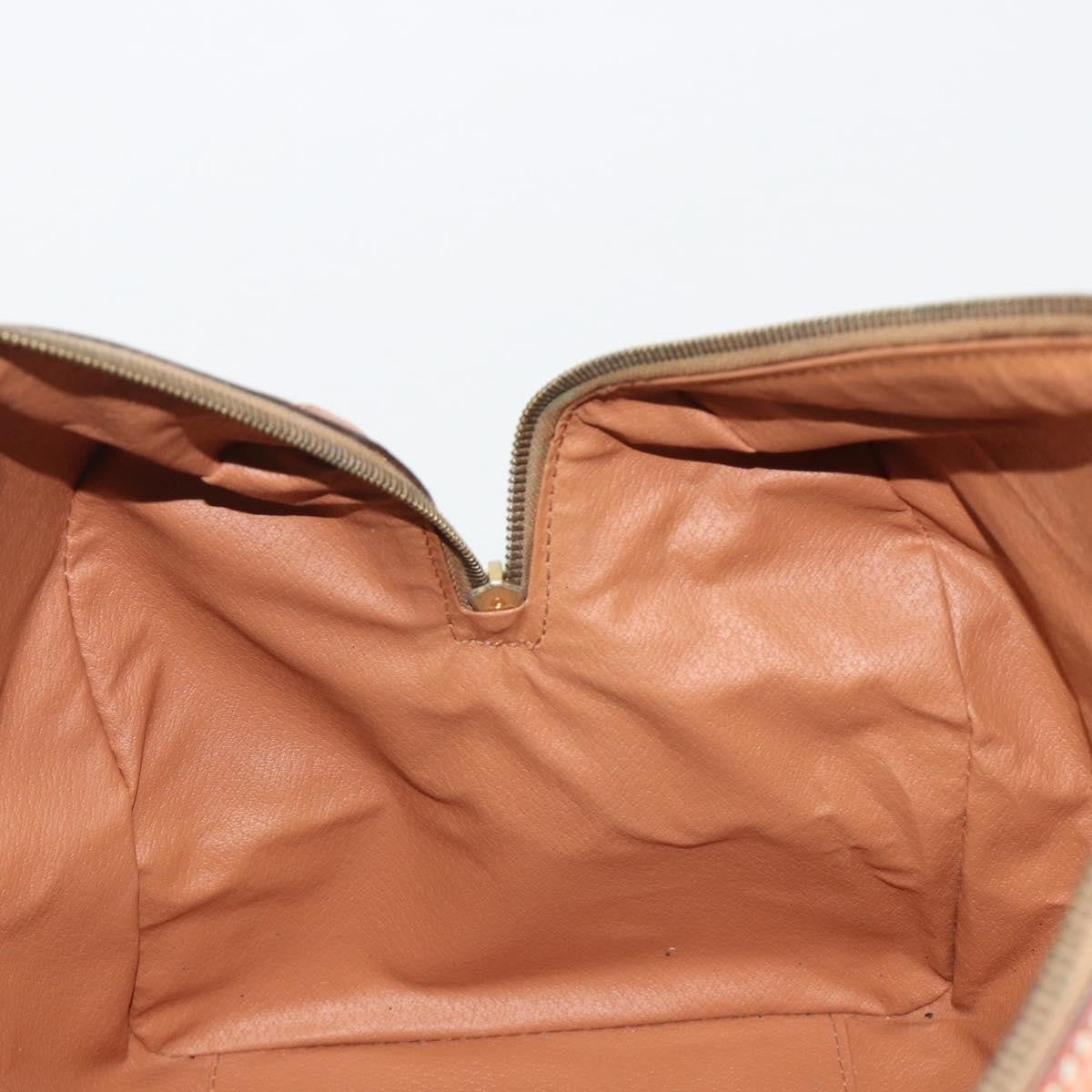 Celine Vintage Duffle Macadam Coated Canvas, Brown, Canvas, Handbag
