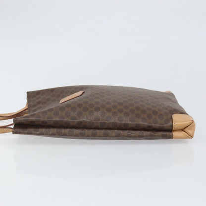 Celine Vintage Macadam Canvas and Leather, Brown, Canvas, Tote Bag
