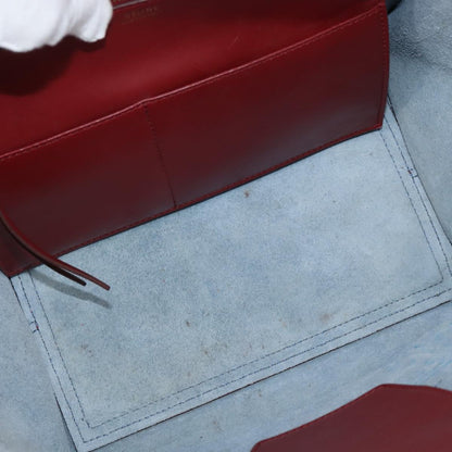 Celine Tie Tote leather, RED, LEATHER, Tote bag