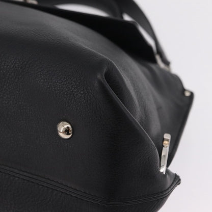 Salvatore Ferragamo Sofia Satchel Grainy Leather, Black, Leather, Handbag