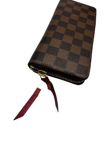 Louis Vuitton Clemence Damier Ebene, Brown, Canvas, Wallet