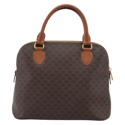 Celine Vintage Handbag Toile Céline, Brown, PVC, Handbag