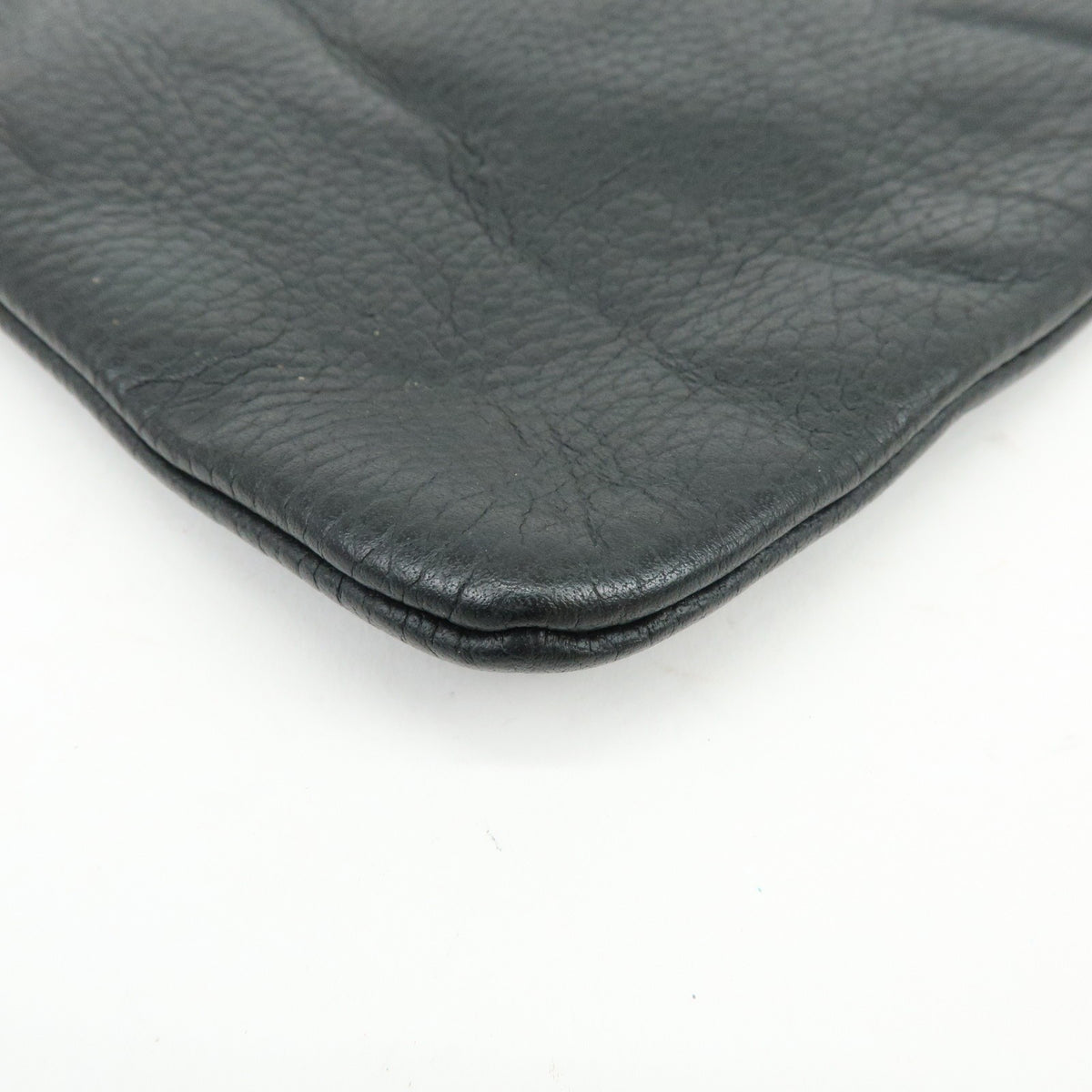 Gucci Bamboo Zip Pouch (Outlet) Leather, Black, Leather, Clutch