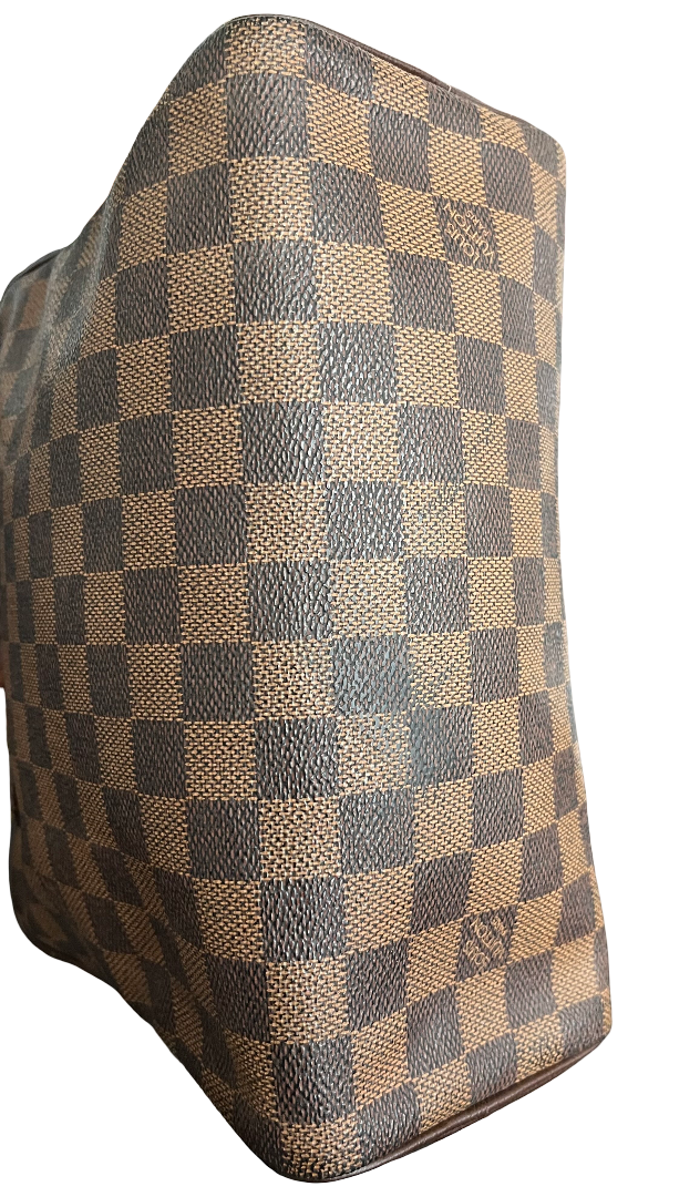 Louis Vuitton Brera Damier Ebene, Brown, Leather, Handbag