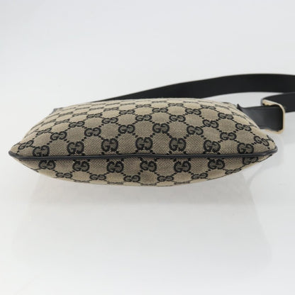 Gucci Web Strap Zip Messenger GG Canvas, Beige, Canvas, Handbag