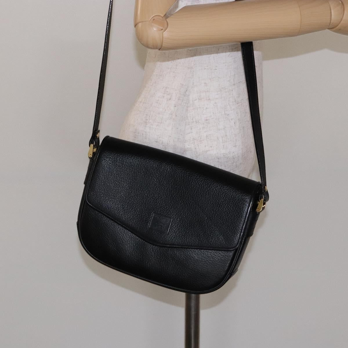 Burberry Flap Shoulder Leather, Black, Leather, Shoulder Bag
