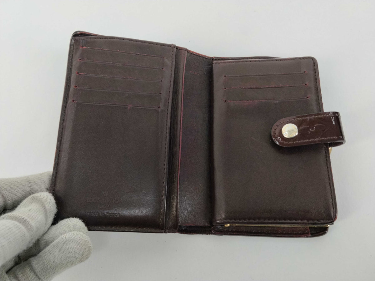 Louis Vuitton Viennois Monogram Canvas, Burgundy, Patent Leather, Card Holder