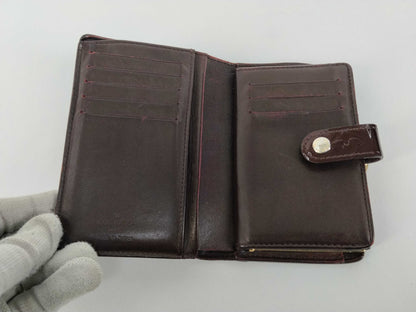 Louis Vuitton Viennois Monogram Canvas, Burgundy, Patent Leather, Card Holder