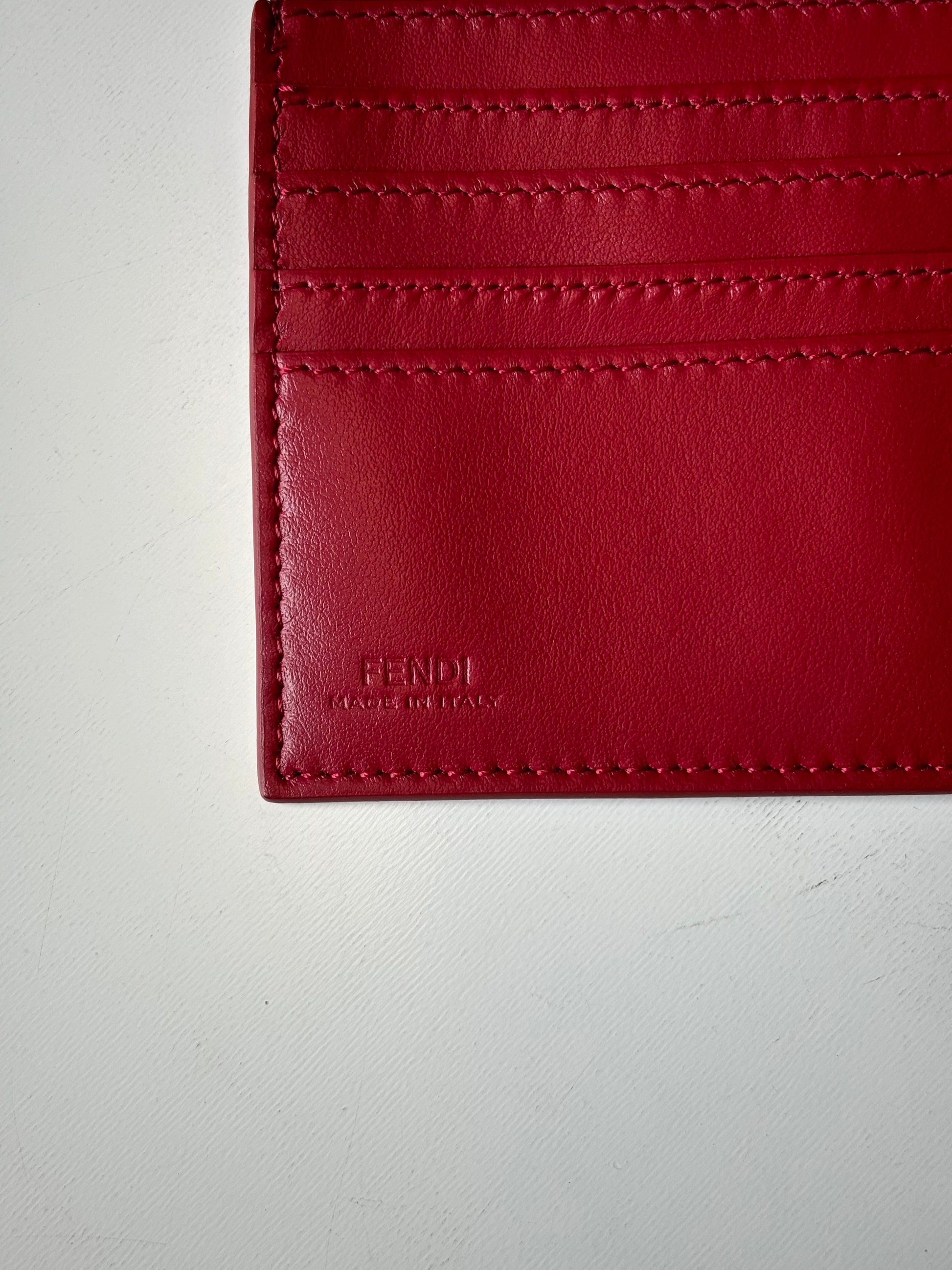 Fendi Wallet on Chain Patent Leather, Red, Patent Leather, Wallet