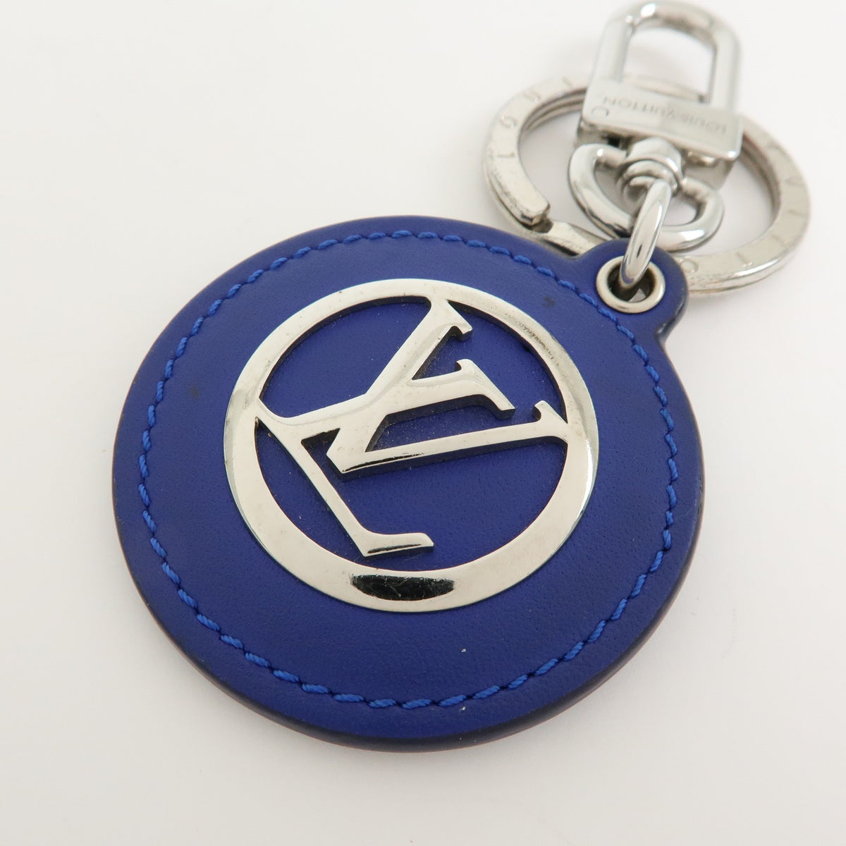 Louis Vuitton LV Circle Bag Charm and Key Holder Metal, Blue, Leather, Charm