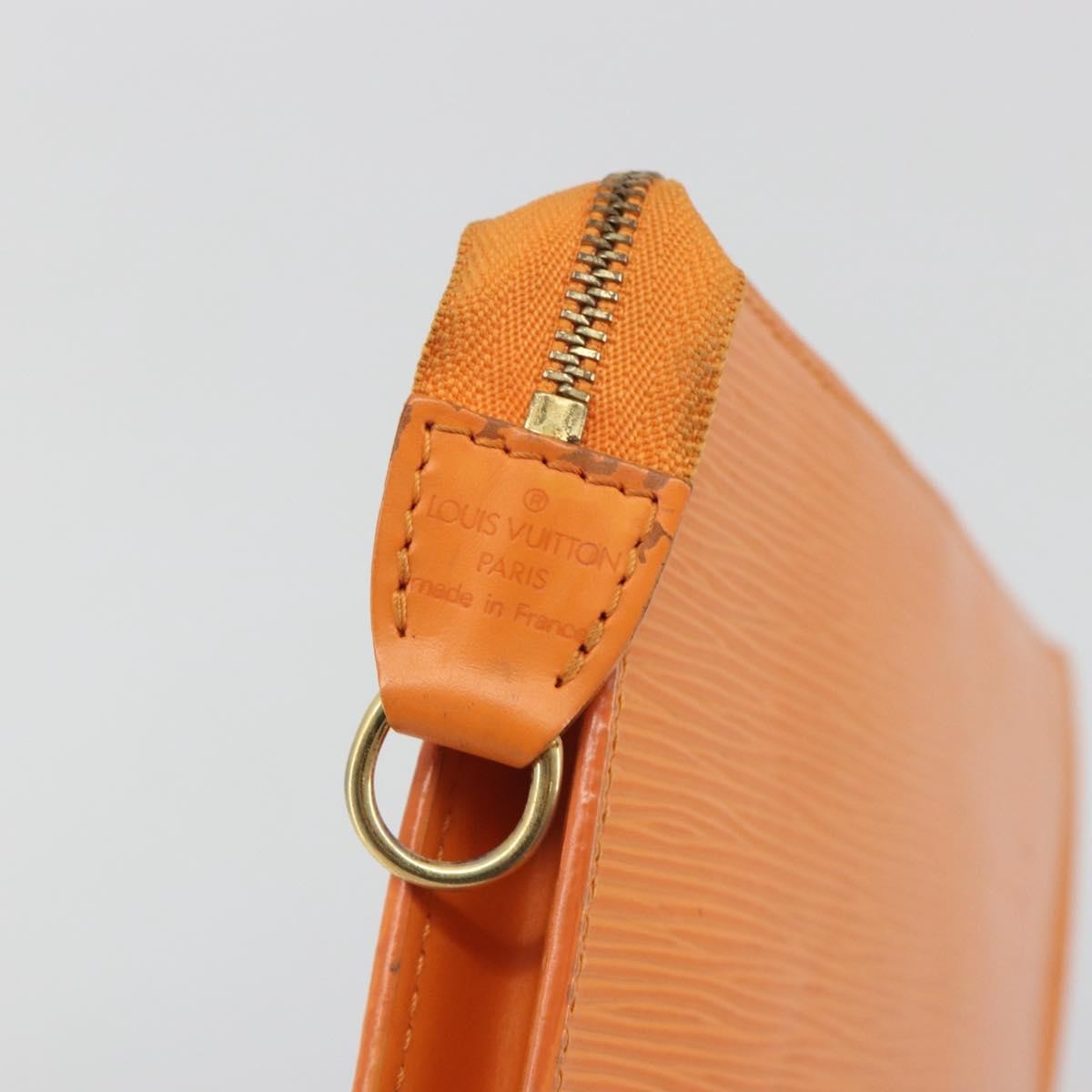 Louis Vuitton Pochette Accessoires Epi, Orange, Leather, Clutch