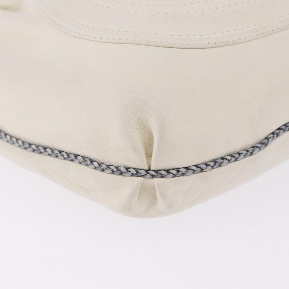 Fendi Spy Pocket Hobo Leather, White, Leather, Handbag