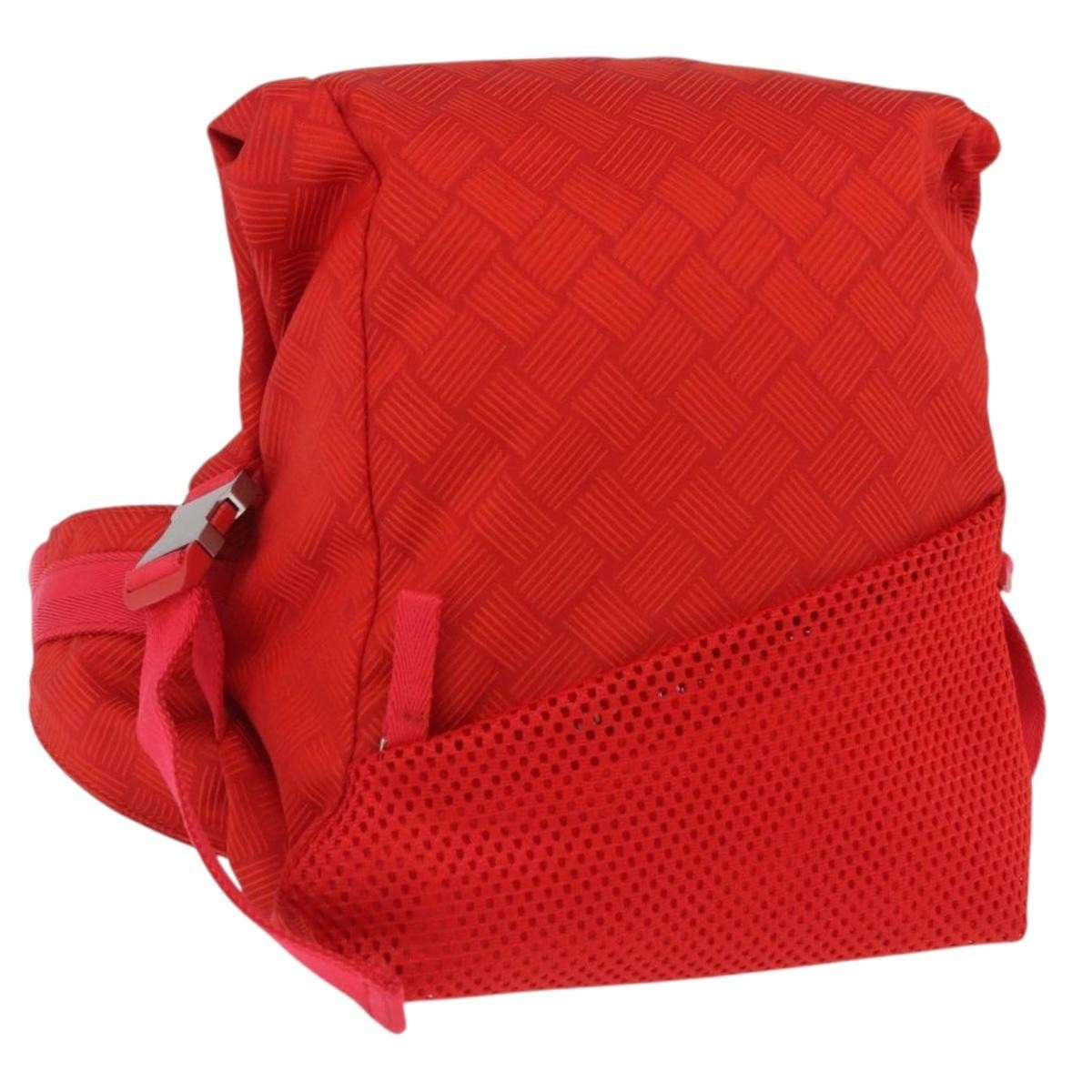 Bottega Veneta Paper Touch Printed Nylon, Red, Nylon, Backpack