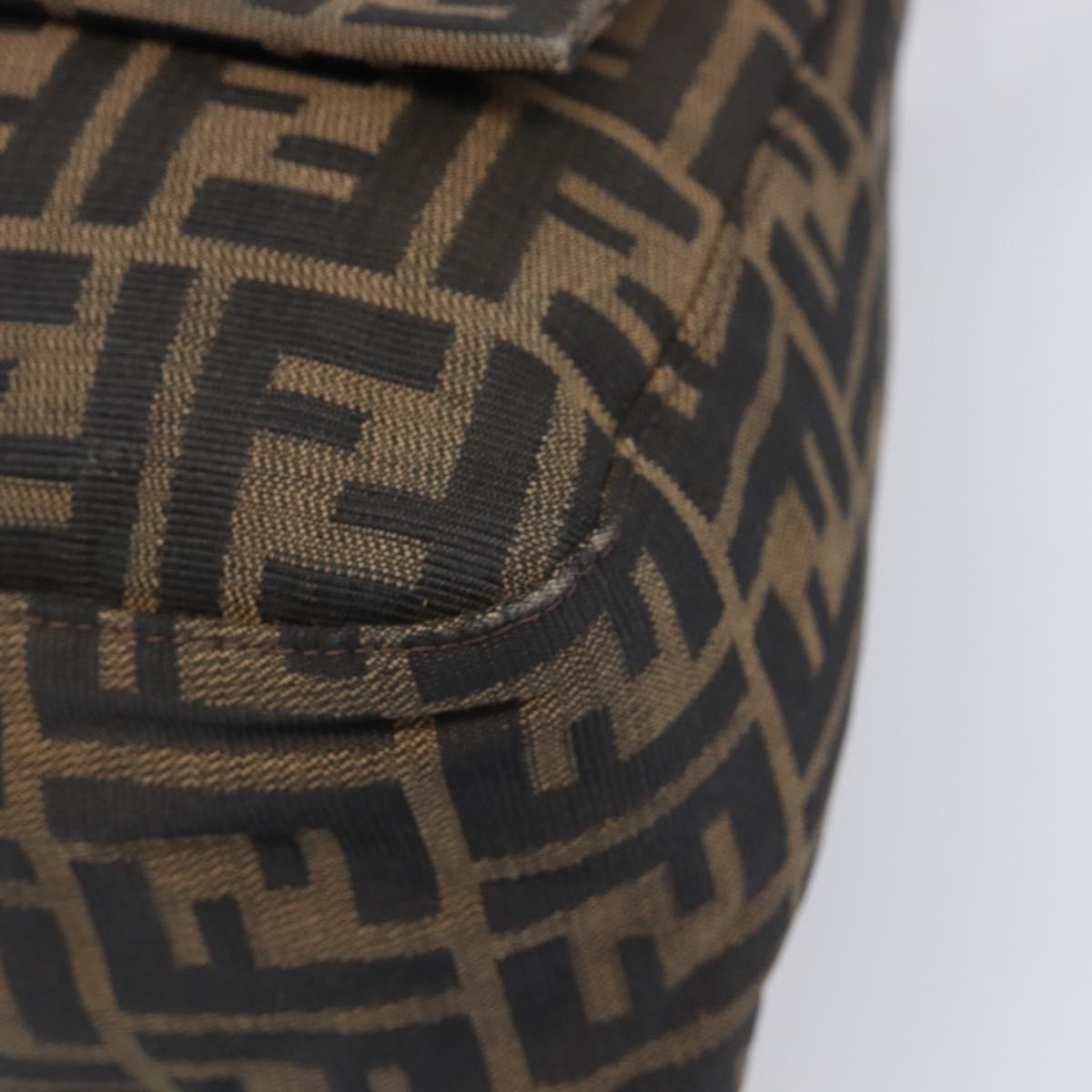Fendi Logo Zucca Zucca, Brown, Canvas, Shoulder Bag