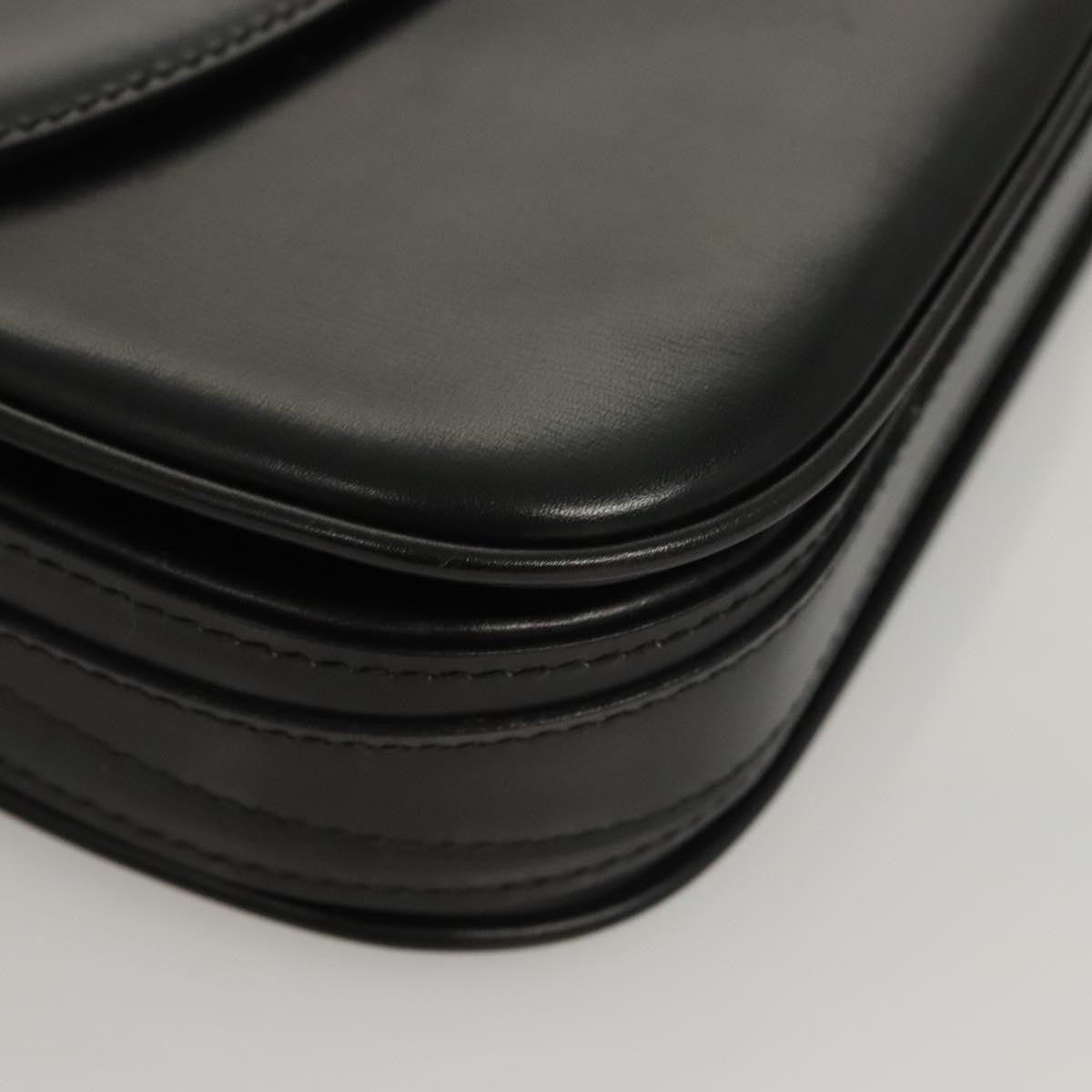 Bally Vintage Leather, Black, Leather, Shoulder Bag