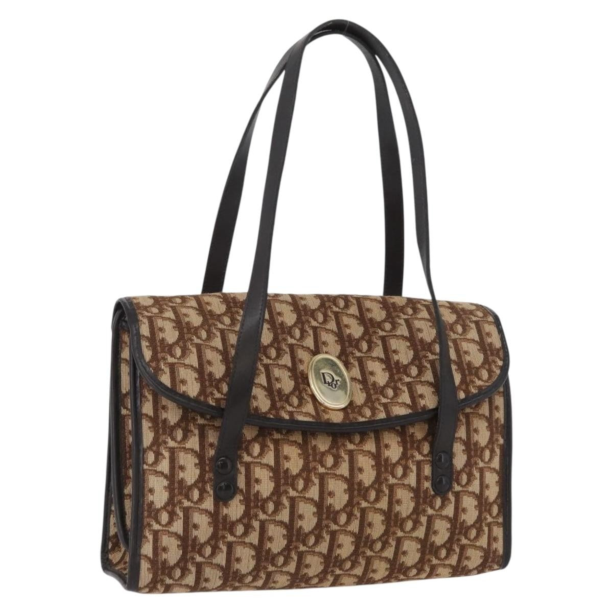 Christian Dior Trotter Canvas, Beige, Canvas, Shoulder Bag