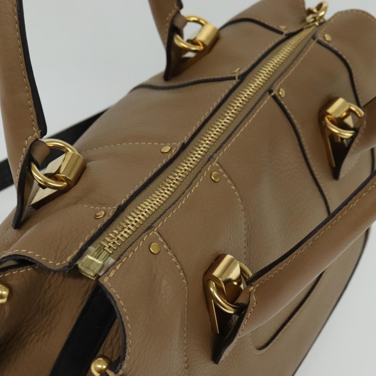 Chloe Hailey Leather, Beige, Leather, Handbag