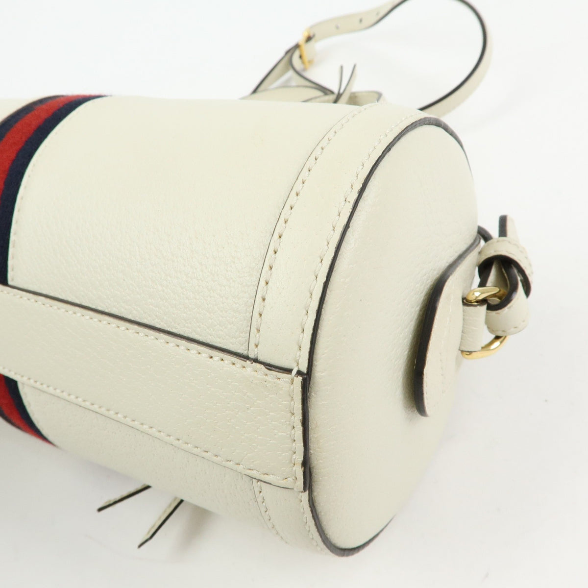 Gucci Ophidia Boston Leather, White, Leather, Handbag