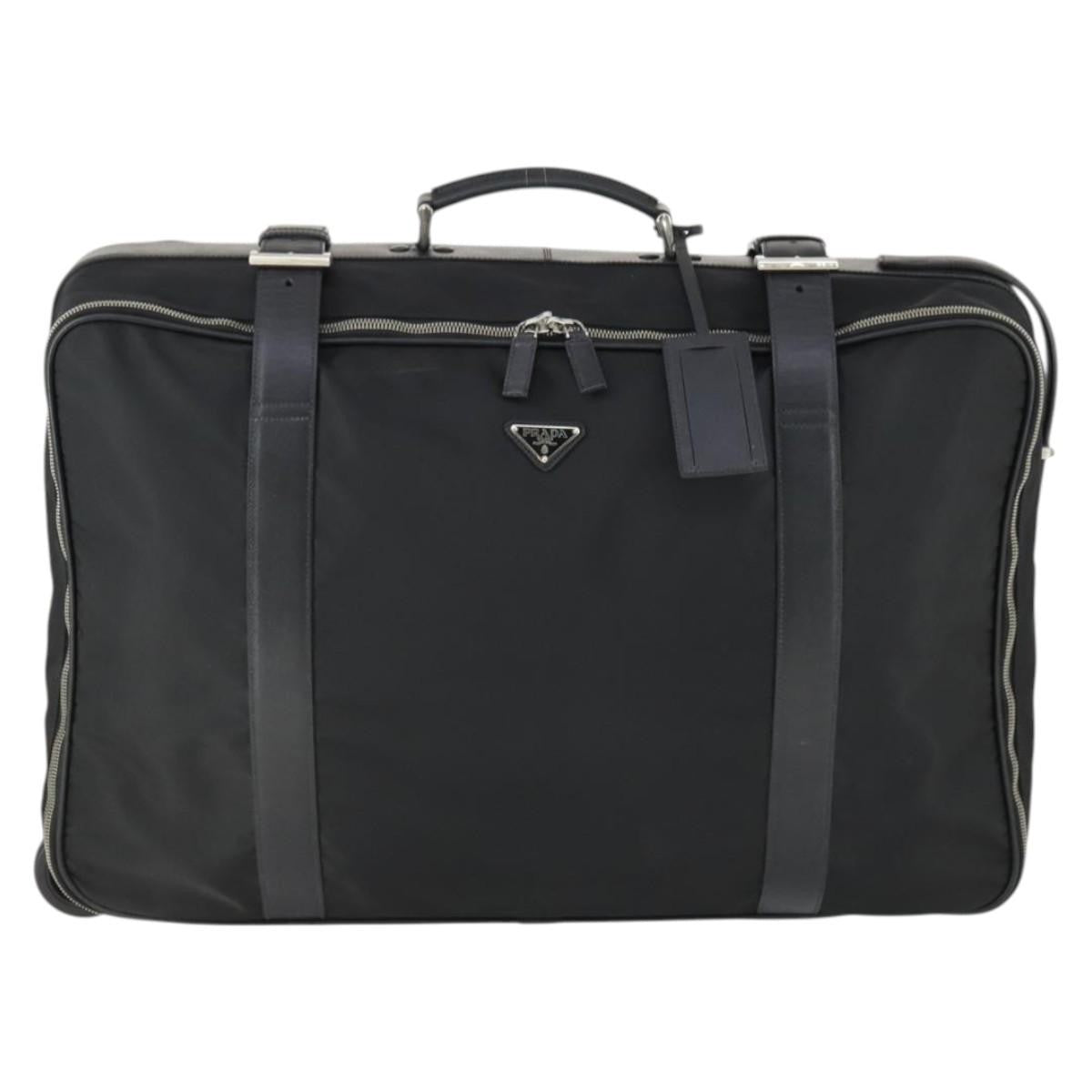 Prada Suitcase Re-Nylon and Saffiano Re-Nylon and Saffiano, Black, Nylon, Travel Bag