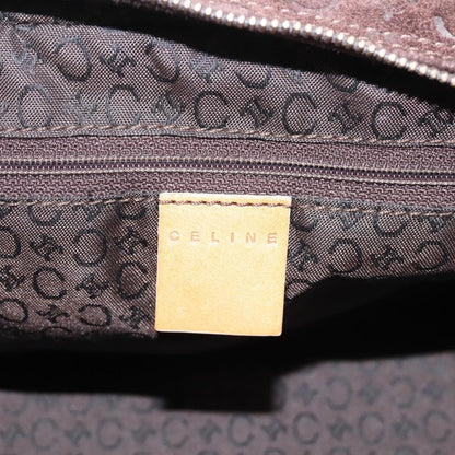 Celine C Macadam Suede and Leather, Brown, Suede, Handbag