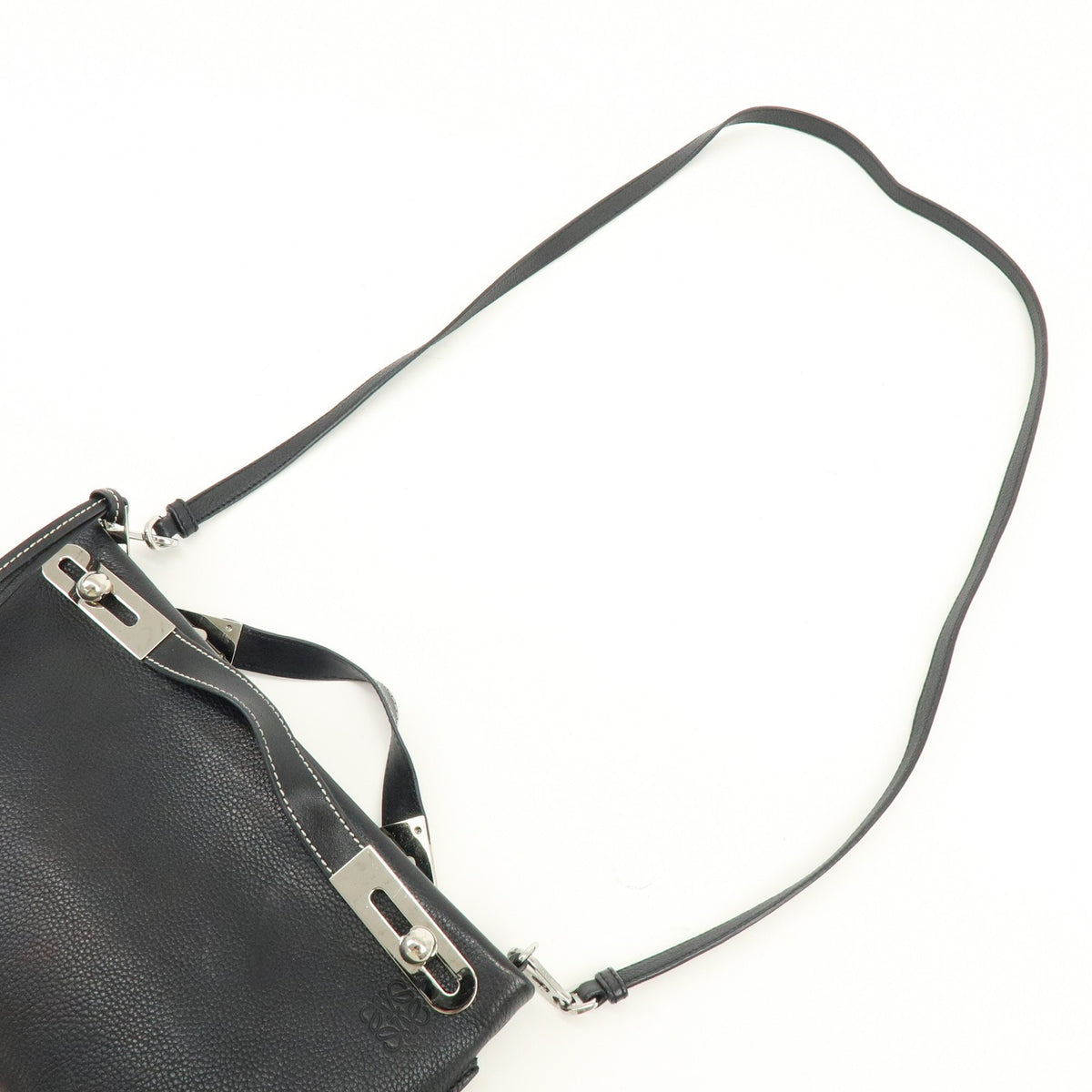 Loewe Missy Leather, Black, Leather, Handbag