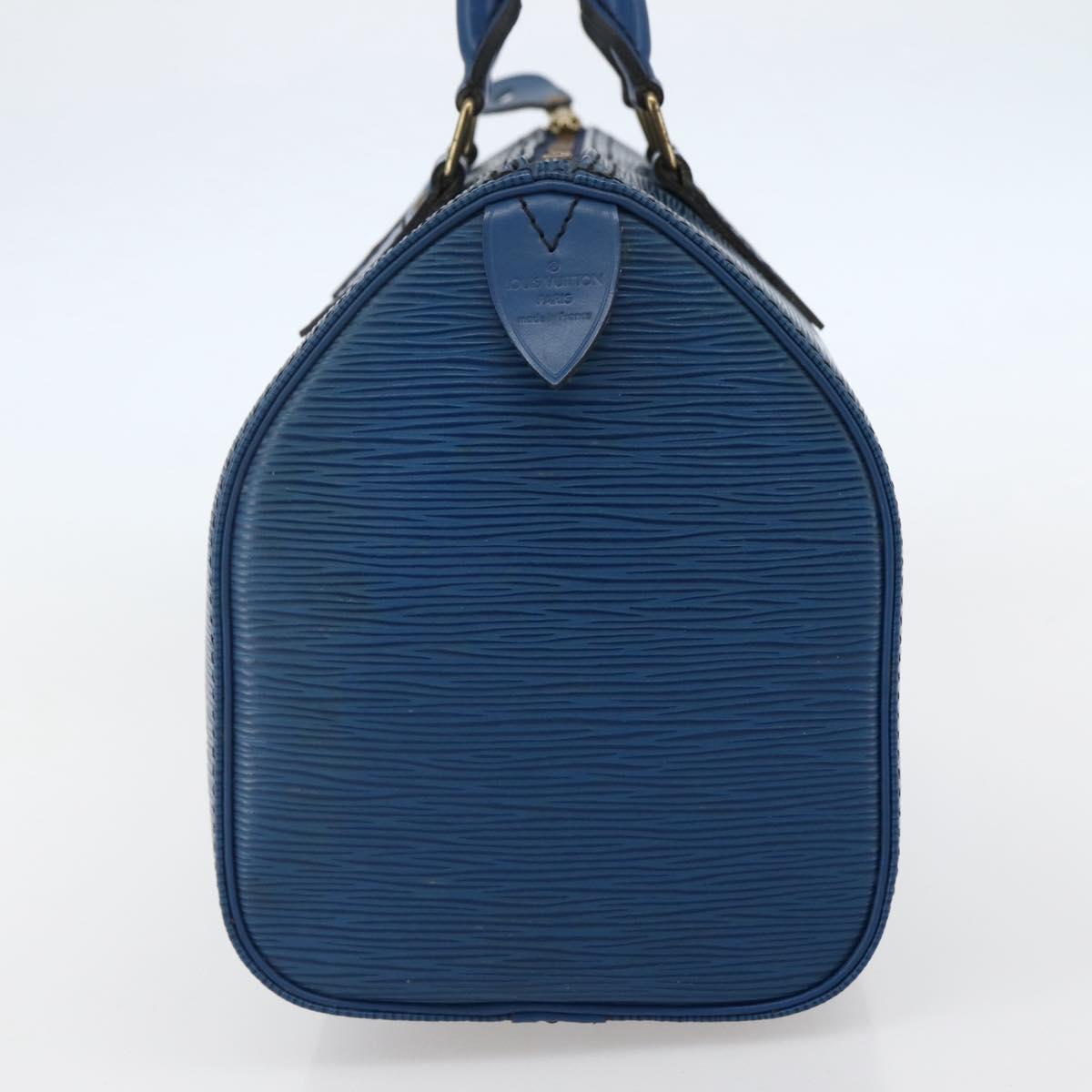 Louis Vuitton Speedy Handbag Epi Leather, BLUE, LEATHER, Handbag