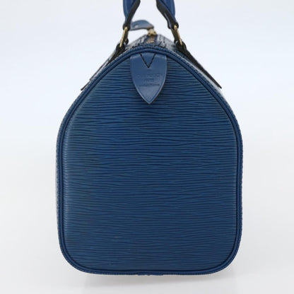 Louis Vuitton Speedy Handbag Epi Leather, BLUE, LEATHER, Handbag