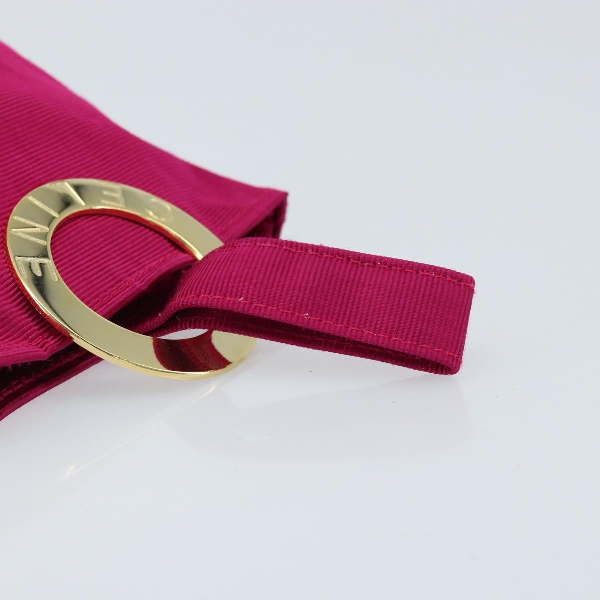 Celine Circle Logo Canvas, Pink, Canvas, Clutch