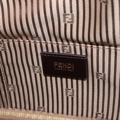 Fendi Chameleon Satchel Leather, Beige, Leather, Handbag