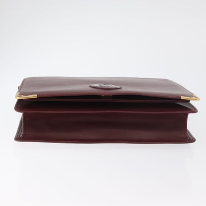 Cartier Must de Cartier Clutch Leather, Burgundy, Leather, Clutch