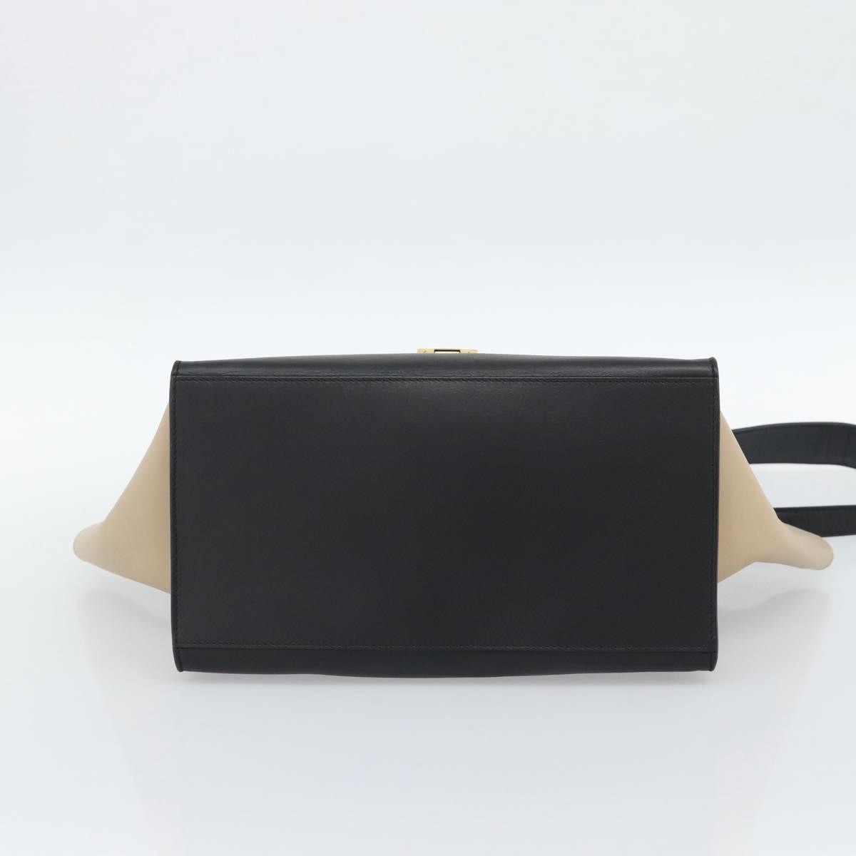 Celine Trapeze Leather with Suede, Blue, Leather, Handbag