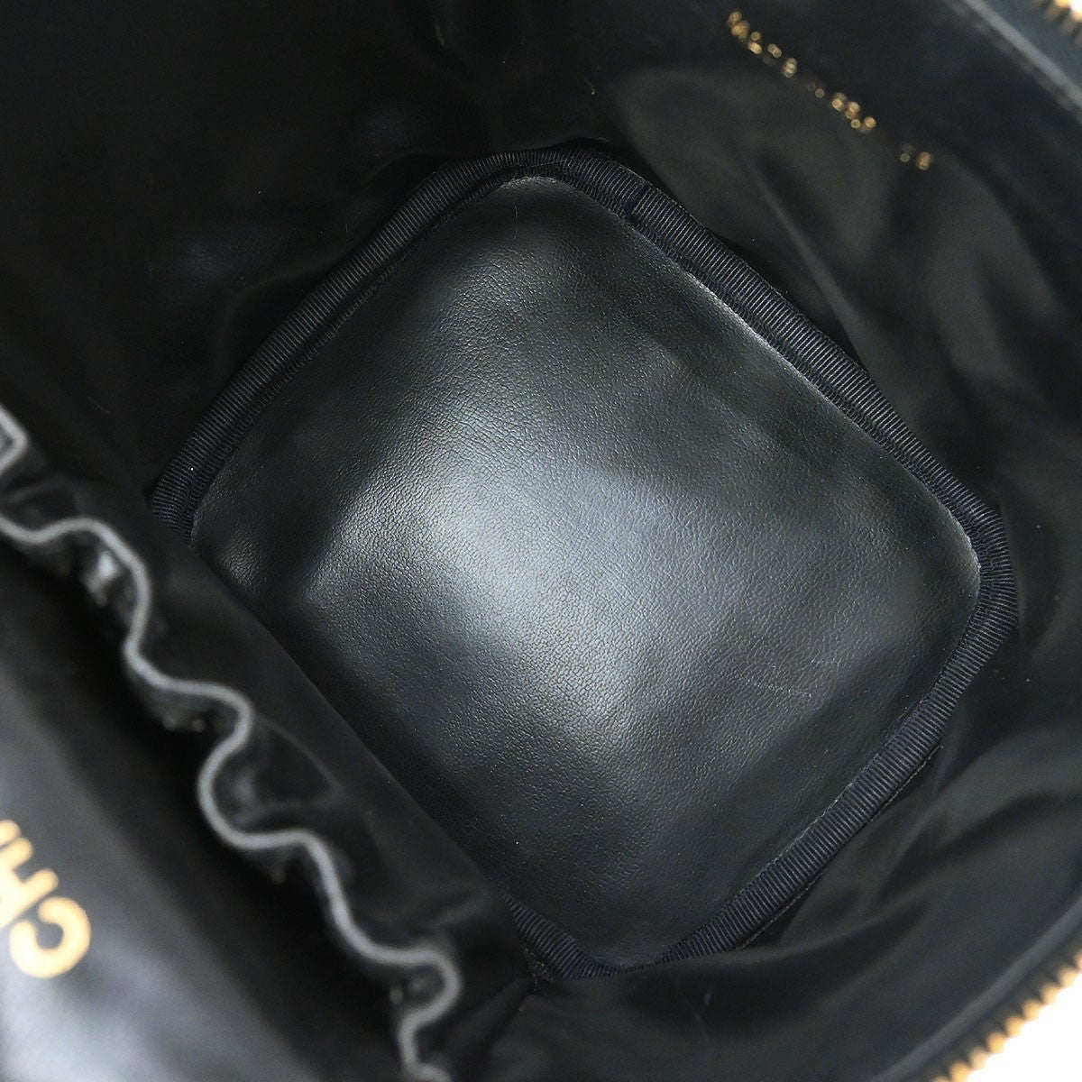Chanel Vintage Timeless Cosmetic Case Caviar, Black, Leather, Handbag