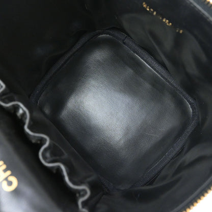 Chanel Vintage Timeless Cosmetic Case Caviar, Black, Leather, Handbag
